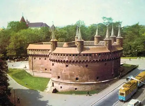 Postcard Poland Krakow Barbakan 1977