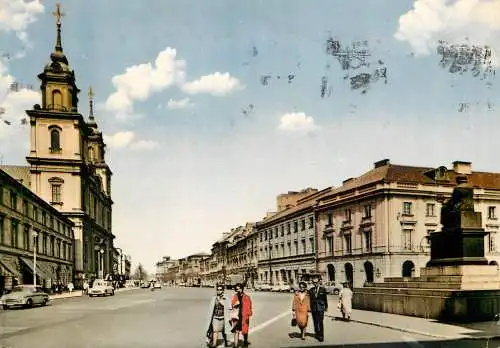 Postcard Poland Warszawa krakowskie przedmiescis 1965