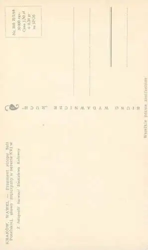 Postcard Poland Krakow wawel fragment stropu Sali Poselskiej