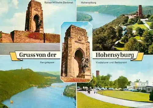 Postcard Germany Gruss von der Hohensyburg multi view