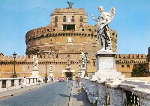 Postcard Italy Rome Castel Sant Angelo 1968