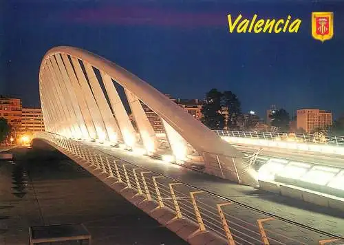 Postcard Spain Valencia Puente de Calatrava