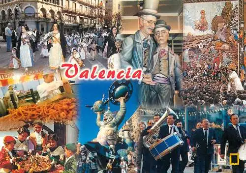 Postcard Spain Valencia en fellas
