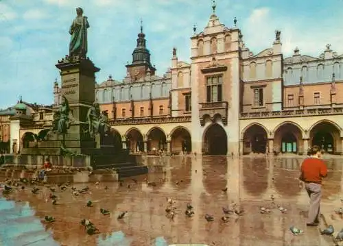 Postcard Poland Krakow pomnik Adama Mickiewicza 1969