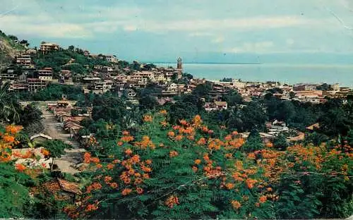 Postcard Mexico Puerto Vallarta Jalisco 1970