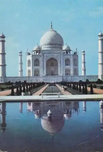 Postcard India Taj Mahal Agra 1977
