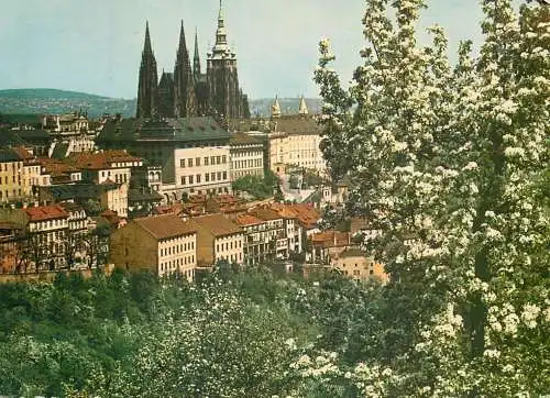 Postcard Czech Republic Prague castle