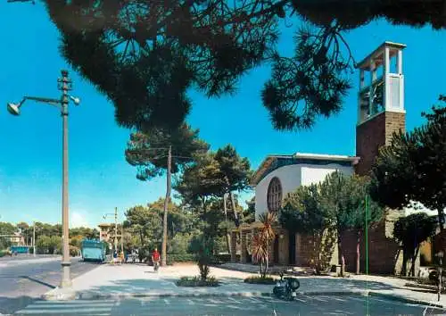 Postcard Italy Tirrenia the church