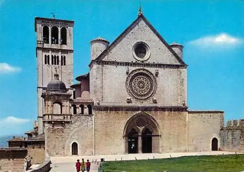 Postcard Italy Assisi basilica Superiore di S. Francesco