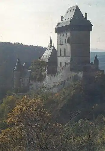 Postcard Czech Republic Karlstejn 1990 castle