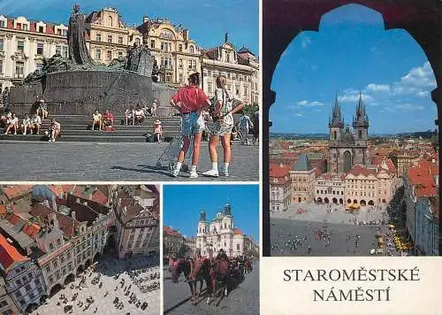 Postcard Czech Republic Prague 1994 Staromestske Namesti