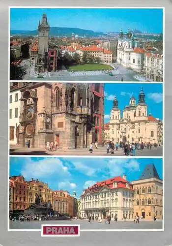Postcard Czech Republic Prague 1991 Staromestske Namesti