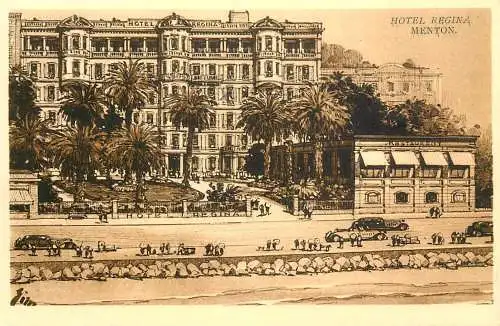 France postcard Hotel Regina Menton seaside 1936