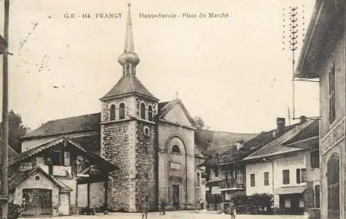 France postcard Haute Savoie Place du Marche Frangy