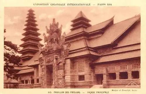 France postcard Exposition coloniale internationale Paris 1931 Pays Bas pavillon