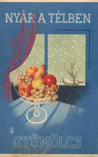 Hungary vitamin C advertising postcard Minerals in fruits and vegetable Gyumolcs Product