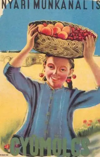 Hungary vitamin C advertising postcard Minerals in fruits and vegetable Gyumolcs Product