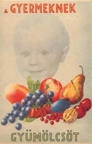 Hungary vitamin C advertising postcard Minerals in fruits and vegetable Gyumolcs Product