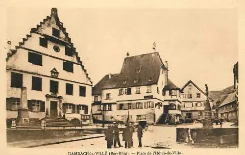 France postcard Dambach la Ville Bas Rhin hotel de ville