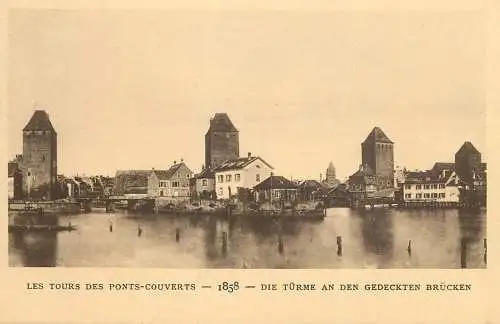 France postcard tours des Ponts Couverts