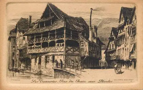 France postcard Les Tanneries rue du Bain aux Plantes