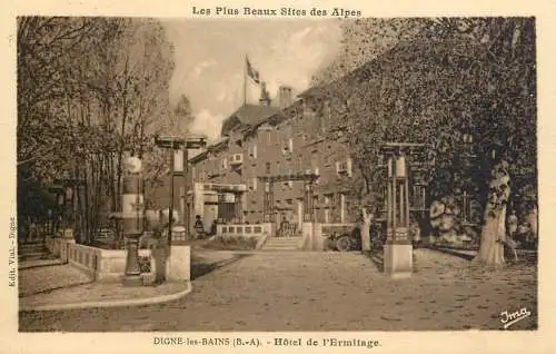 France postcard Digne les Bains hotel de l'Ermitage