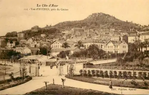 France postcard la cote d'Azur vue d'Hyeres pres du Casino