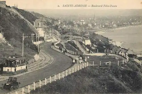 France postcard Sainte Adresse tram