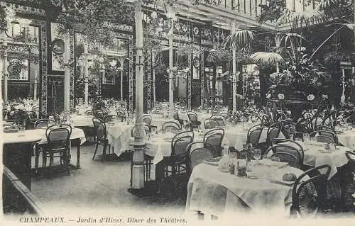 France postcard Champeaux jardin d'Hiver diner des theatres