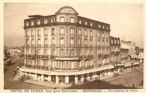 France postcard Hotel du Faisan Saint Jean Bordeaux