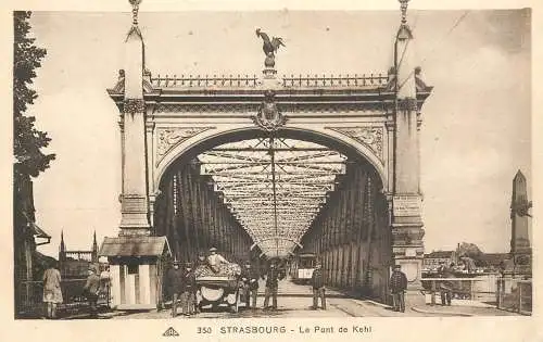 France postcard Strasbourg le Pont de Kehl tram