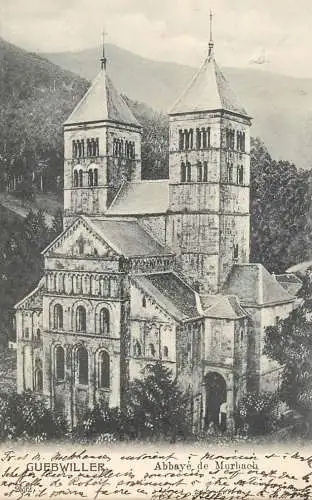 France postcard abbaye de Murbach Guebwiller