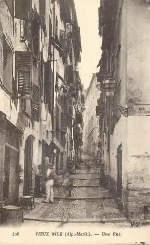France postcard Alpes Maritimes Nice vieux une rues
