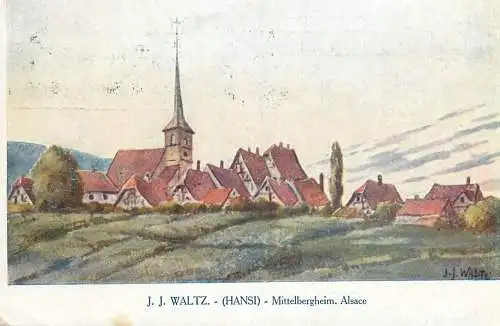 France postcard Alsace J.J. Waltz Hansi Mittelbergheim