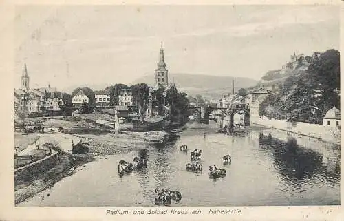 France postcard Radium und Solbad Kreuznach Nahepartie