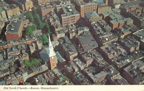 USA Boston MA Old North Church aerial view