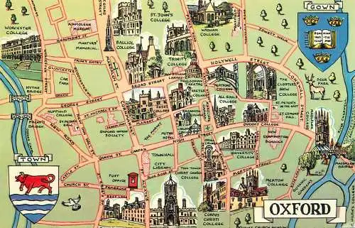 England Oxford town map