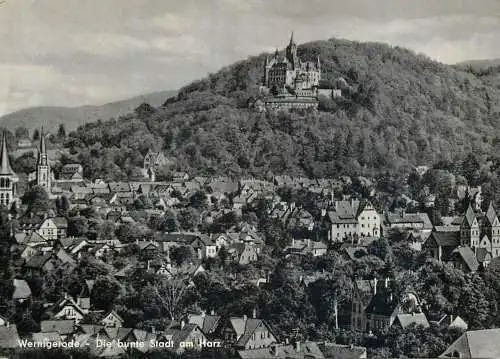 Germany Wernigerode Die bunte Stadt am Harz panoramic view