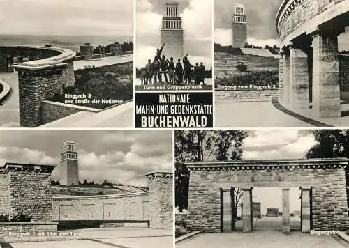 Germany Nationale Mahn-und Gedenkstatte multi view Buchenwald concentration camp near Weimar