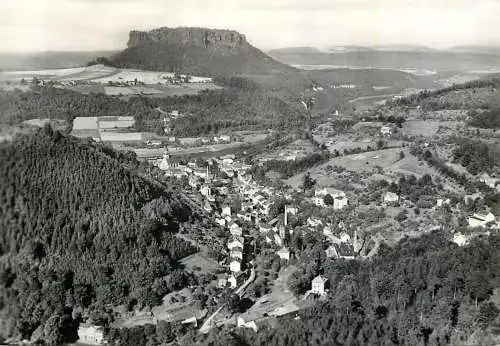 Germany Sachs. Schweiz Blick auf Konigstein und den Lilienstein vom Quirl aus
