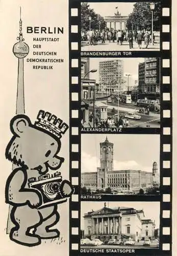 Germany Berlin multi view souvenir postcard