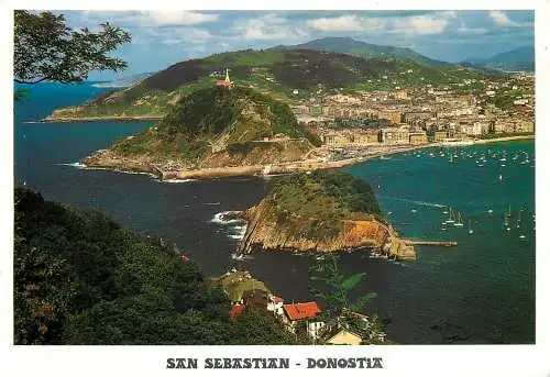 Spain San Sebastian Donostia partial view from Igueldo