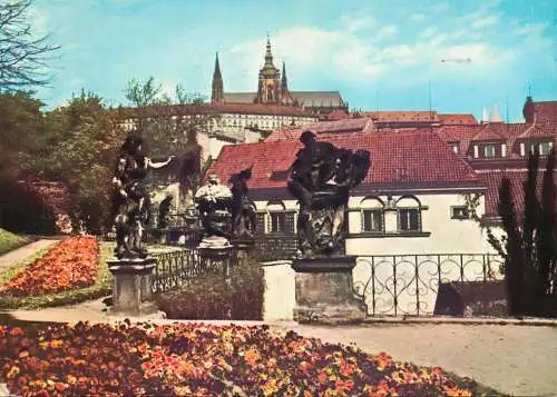 Czech Republic Prague Vrtba Palace garden statues