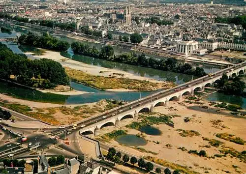 France Tours ( Indre-et-Loire) Place Choiseul & Pont Wilson vue generale