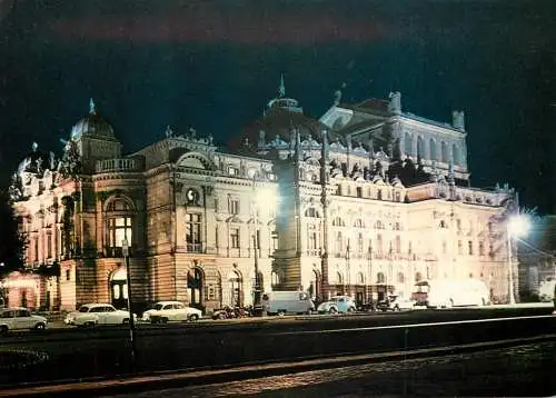 Poland Krakow Theatre night view