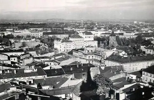 Poland Krakow cityscape panorama from St Mary's church tower