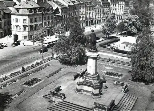 Poland Krakow Krakowskie Przedmiescie square statue