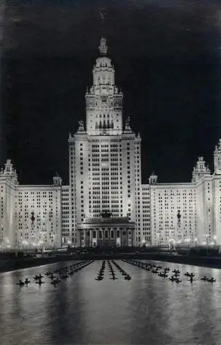 Russia Moscow State University nocturnal aspect
