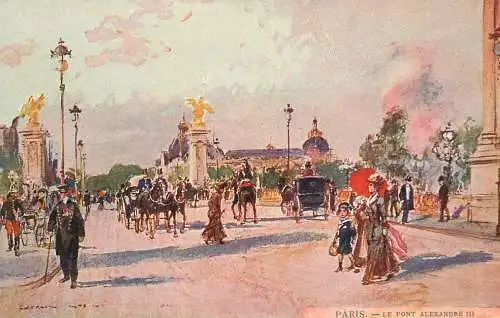 France Paris le pont Alexandre III painting