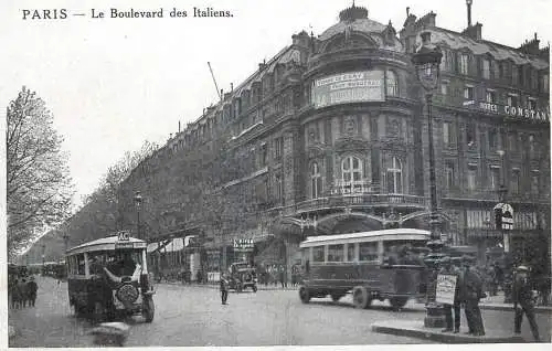 France Paris le boulevard des italiens tram